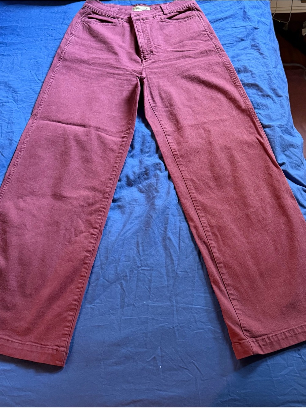 Madewell Wide-Leg Jeans in Wine
